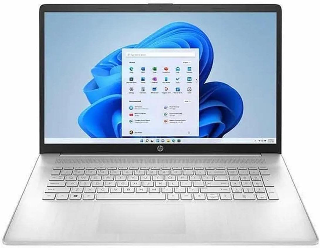 HP 17-cp0000 17-cp0035cl 17.3″ Touchscreen Notebook, AMD Ryzen 5500U, Windows 11 Home, 12GB RAM, 1 TB HDD, Natural Silver (50U26UAR#ABA) (Renewed)