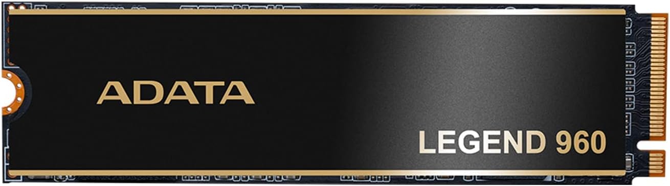 ADATA 2TB SSD Legend 960, NVMe PCIe Gen4 x 4 M.2 2280, Speed up to 7,400MB/s, Internal Solid State Drive for PS5 with Heatsink, Gaming, High Performance Computing, Super Endurance with 3D NAND