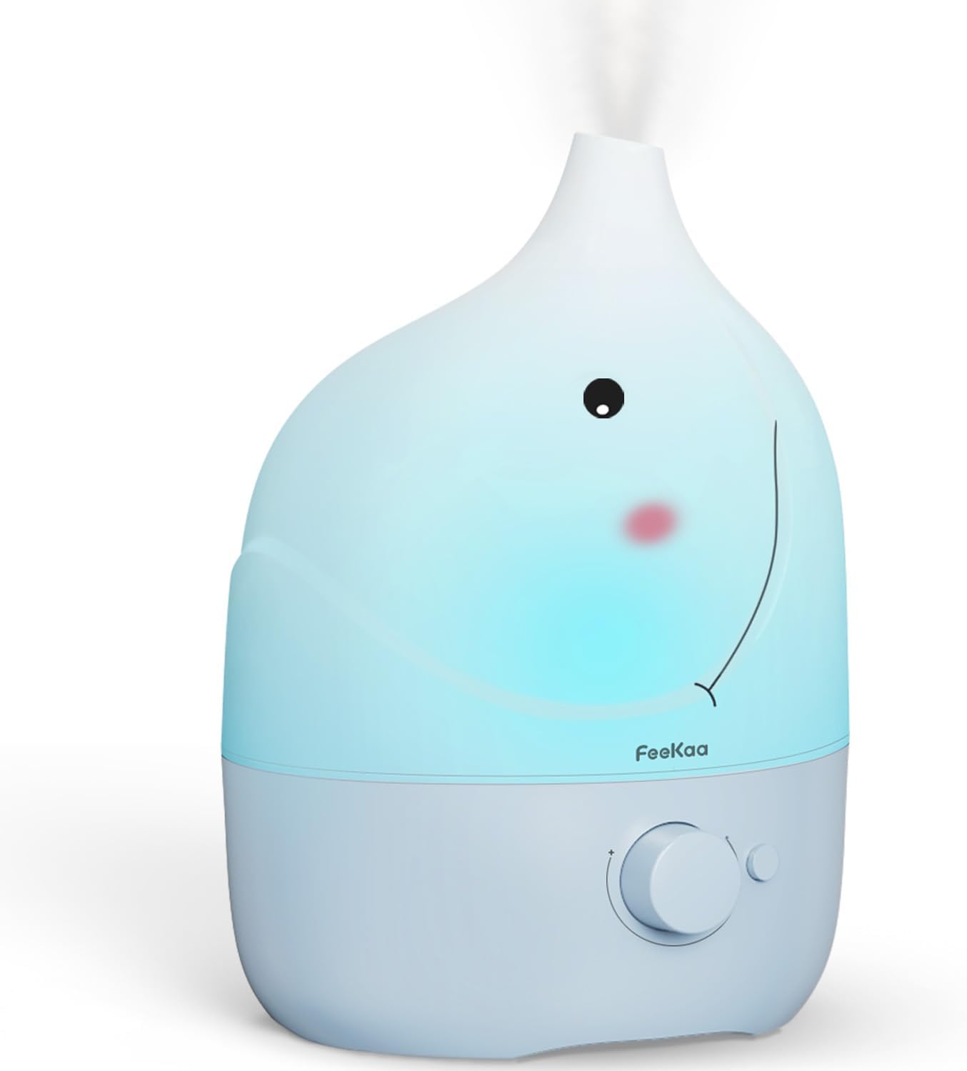 Feekaa Humidifiers for Bedroom Baby 3 in 1 – Top Fill Baby Humidifier & Essential Oil Diffuser & Night Light, BPA-Free Cool Mist Air Humidifier with Cute Stickers for Kids Bedroom Nursery Plants Home