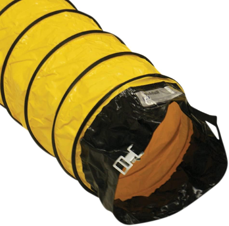 Rubber-Cal “Air Ventilator Yellow” Ventilation Duct Hose (Fully Stretched), 12-Inch by 25-Feet