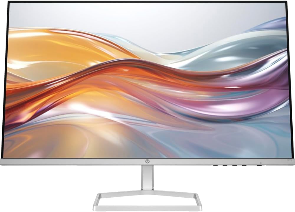 HP 527sf Series 5 27″ FHD 1920×1080 IPS Monitor, 100Hz, 99% sRGB, 1500:1, 5ms, Black/Silver (2024 Model)