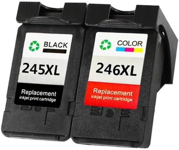 Compatible PG245 CL246 Ink Cartridges Replacement Compatible with PG245XL 245XL CL246XL Compatible with IP2820 MX492 MG2924 MG2520 Printer(1BLACK 1COLOR)