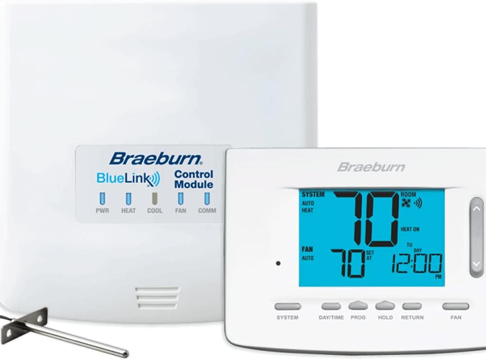 Braeburn 7500 Universal Wireless Kit 7, 5-2 Day or Non-Programmable 3H / 2C (Includes Thermostat, Control Module and Supply Air Sensor)