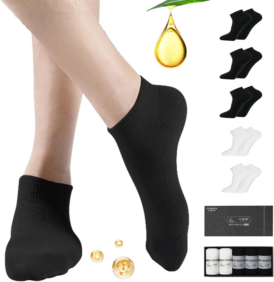 Celestite 5 Pairs Moisturizing Socks for Women Men – 30 Days Do Not Require Clean – Spa Socks for Repairing and Softening Dry Cracked Feet Skins (5 Pairs)