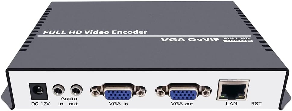 iseevy H.264 VGA Video Encoder VGA to IP Stream for IPTV, Live Stream, Broadcast Support SRT RTMP RTMPS RTSP UDP RTP HTTP FLV HLS TS Protocols and Live Platforms