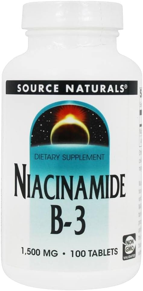 Source Naturals Niacinamide 1500mg Vitamin B-3 Timed Release Energy Support – 100 Tablets