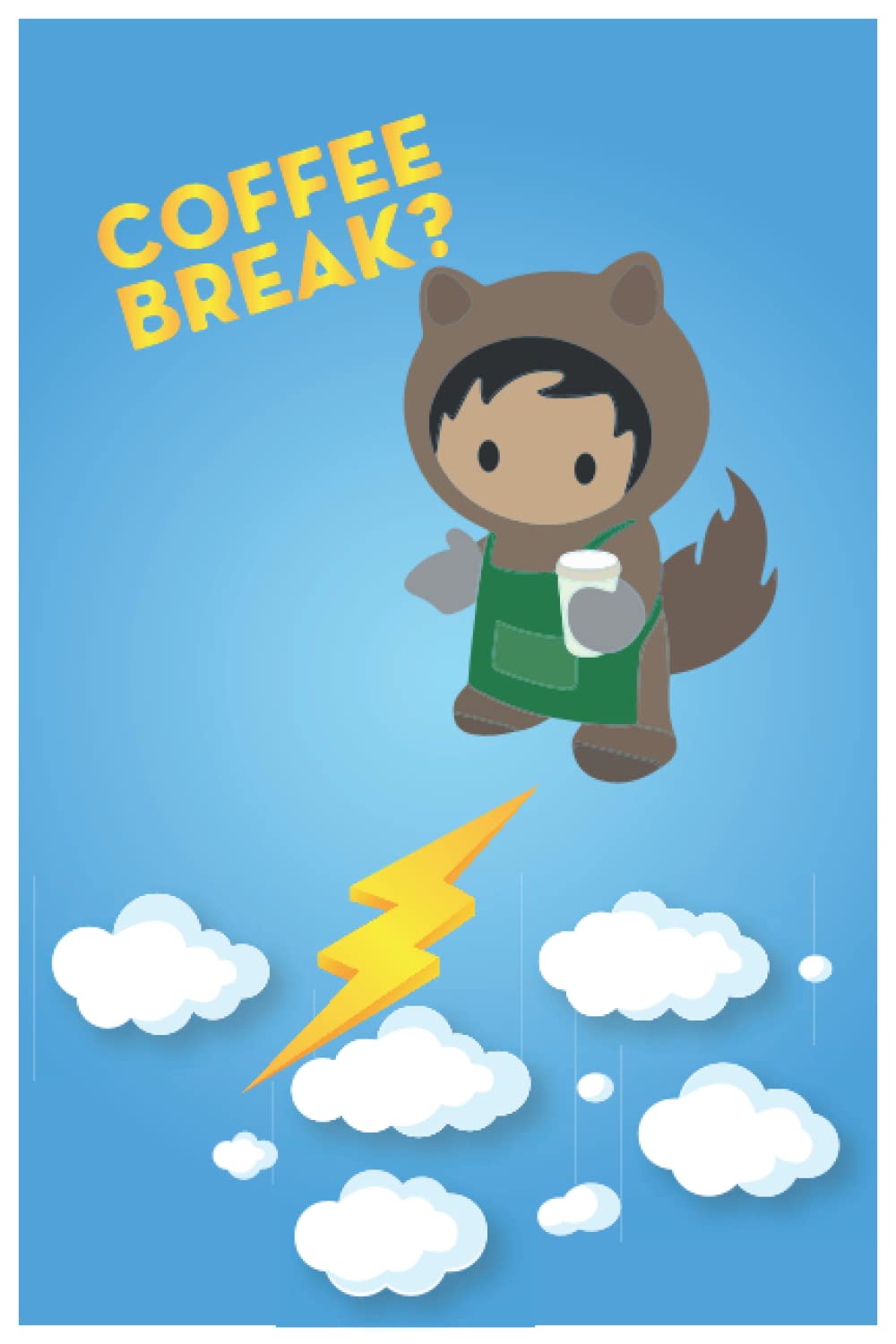 Salesforce Trailblazer Coffee Break Astro, Trailhead Ranger: Lined Notebook / Journal Gift, 100 Pages, 6×9, Soft Cover, Matte Finish (Salesforce Funny Notebooks) (French Edition)