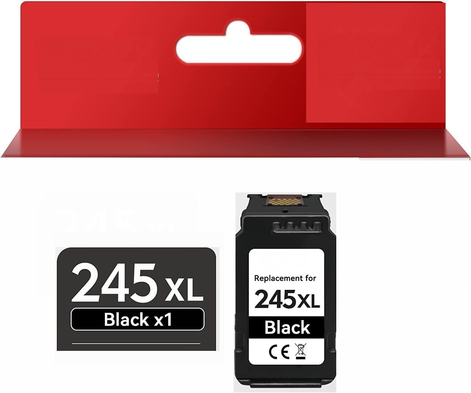 PG-245XL (1 Black) Remanufactured Printer Ink Cartridge Replacement for Canon 245 XL to use with PIXMA iP2820, MG2420, MG2924, MG2920, MX492, MG3020, MG2525, TS3120, TS302, TS202, TR4520