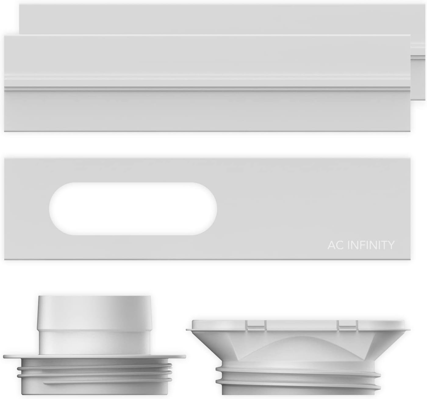 AC Infinity Window Duct Kit, Universal Vent Port for 4” and 6” Inline Fans, Window Vent Kit Fit with HVAC Ducting, Hoses, Duct Fans, Air Conditioner, and Dryer in Homes, Grow Tents, and Grow Rooms