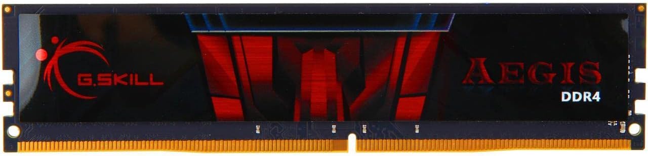 G.SKILL AEGIS Series DDR4 RAM 16GB (1x16GB) 2666MT/s CL19-19-19-43 1.20V Desktop Computer Memory UDIMM (F4-2666C19S-16GIS)