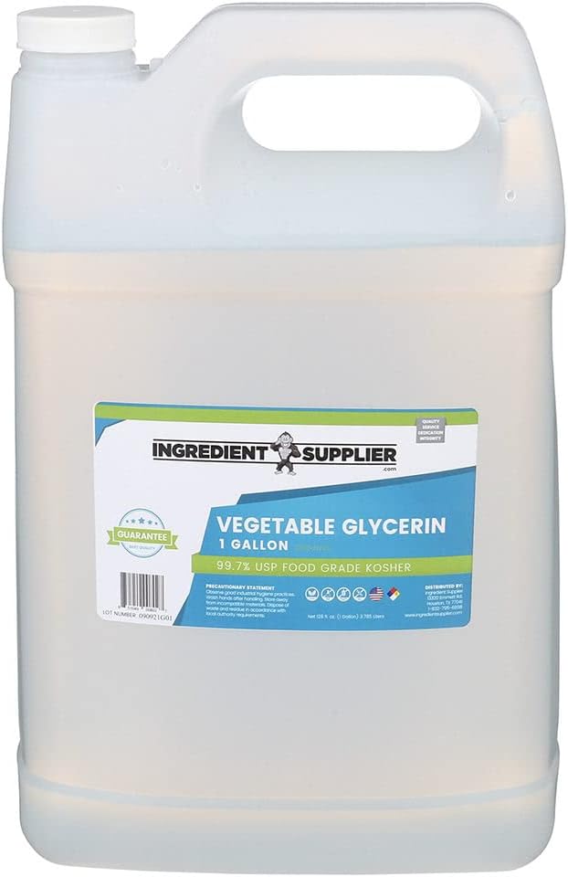 Vegetable Glycerin – 1 Gallon (128 oz.) – Pure USP Food and Pharmaceutical Grade – Non GMO – Vegan – Sustainable Palm Derived – Humectant, Crafts, DIY, Hypoallergenic Moisturizer, Extracts