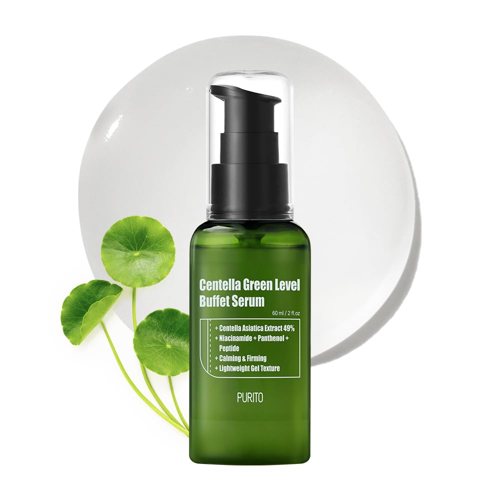 PURITO Centella Green Level Buffet Serum 60ml/ 2 fl oz serum for face, Centella Asiatica,Recovery facial SERUM,vegan