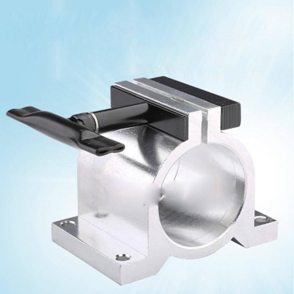 80mm Diameter Silvery Aluminum CNC Spindle Motor Holder Mount Bracket Clamp Cast Adjustable Handle Engraving Machine