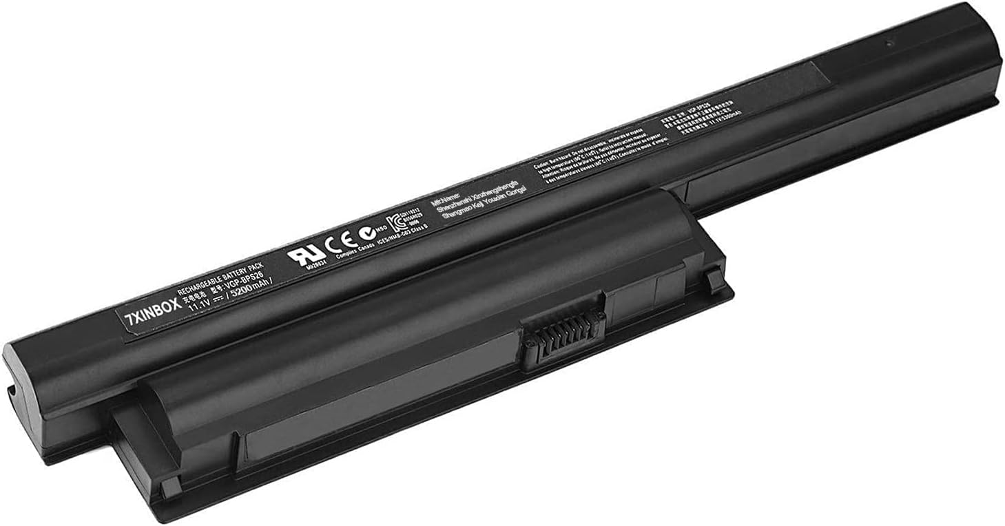 11.1V 5200mAh VGP-BPS26 VGP-BPL26 VGP-BPS26A BPS26 Replacement Laptop Battery Compatible with Sony VAIO PCG-71713L PCG-71811L PCG-71C11L PCG-71C12L PCG-71911L PCG-71912L PCG-71913L PCG-71914L