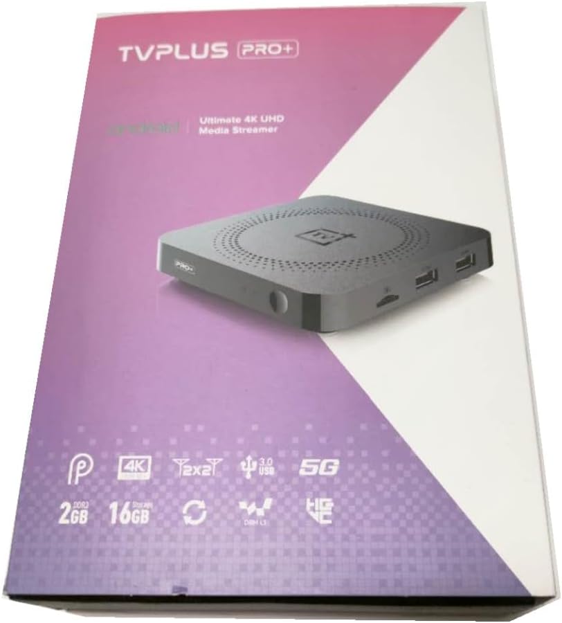 TVPlus PRO Plus PRO+ Android 2GB+16GB Smart TV Box 2.4/5G Duo Band WiFi 600M with LIXSUNTEK® Ethernet Cable