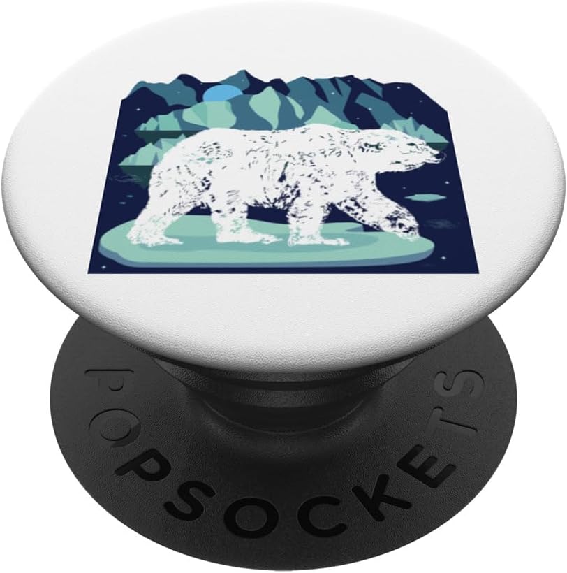 Augmented Reality Polar Bear by Octagon Studio Wear 4D+ PopSockets Standard PopGrip