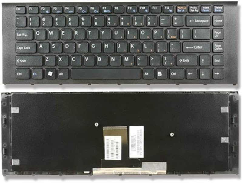 Replacement Laptop English Black Keyboard with Frame for Sony VAIO VPC-EA VPC-EA1 VPC-EA2 VPC-EA3 PCG-61211L PCG-61215L PCG-61311L PCG-61312L PCG-61313L PCG-61315L PCG-61316L PCG-61317L Series