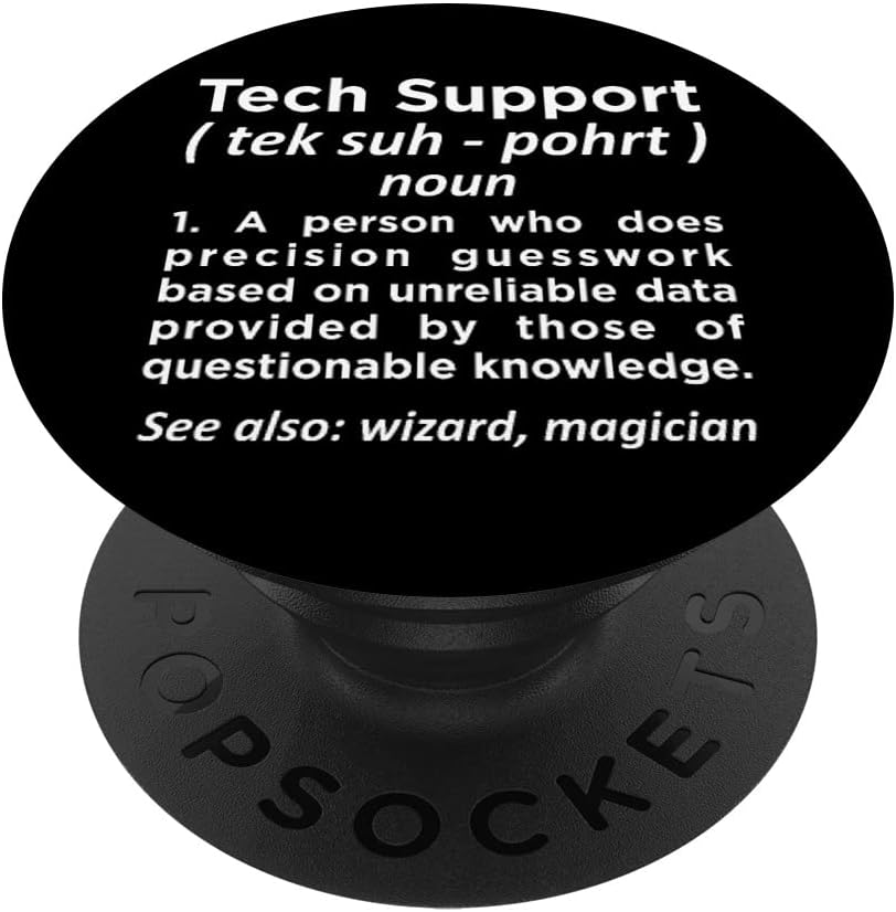 Technical Support Definition Computer IT Programmer Graphic PopSockets Swappable PopGrip