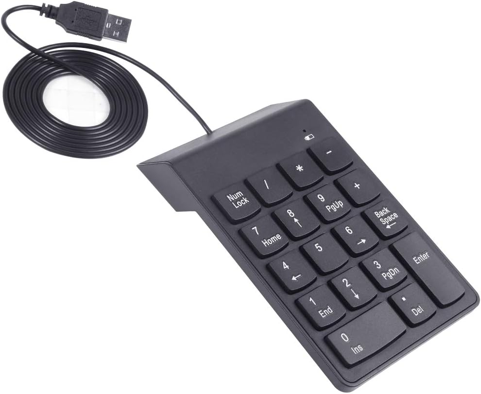 Numeric Keypad,USB Numeric Keypad, USB 18 Key Number Numeric Keypad Keyboard for Laptop/Notebook PC Computer