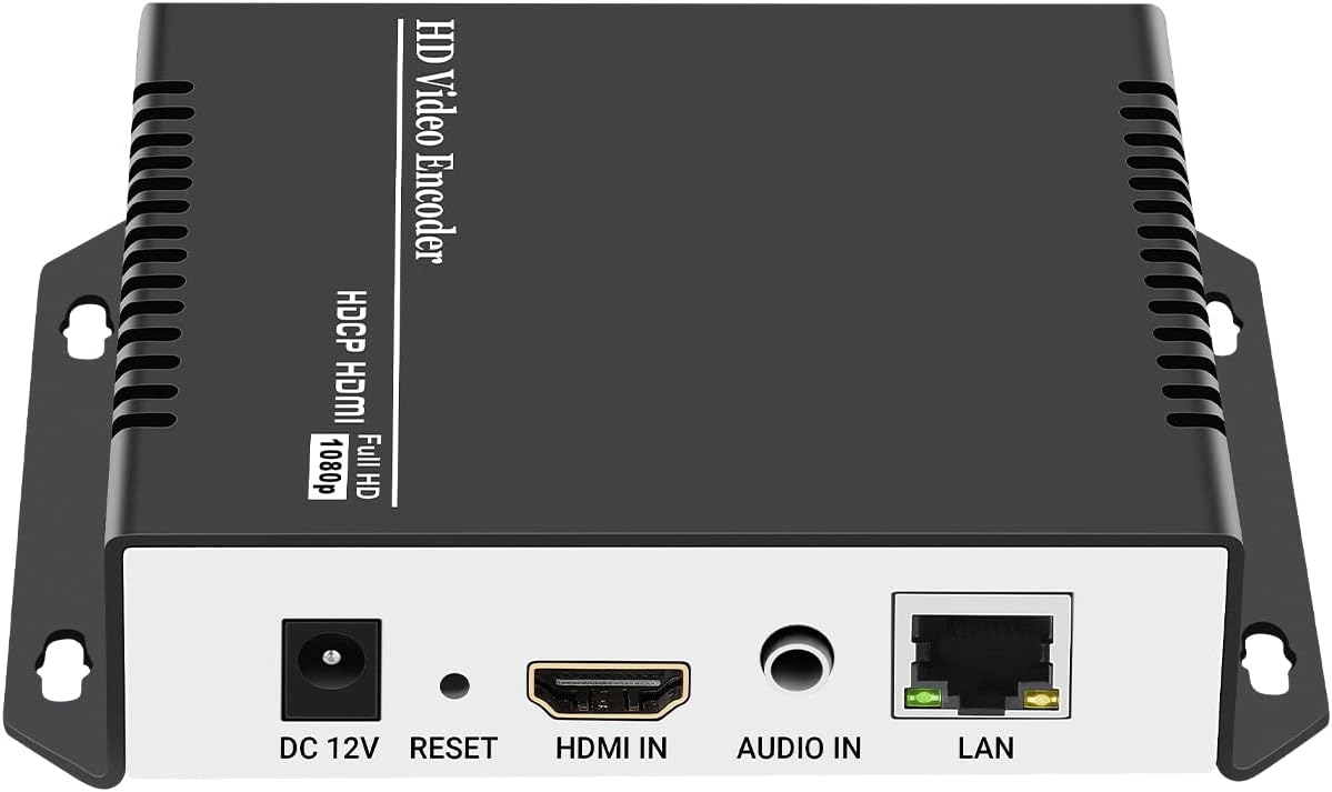 HEVC H.265 H.264 Live HDMI Video Encoder HD Video Audio Encoders Support RTSP RTMP HTTP UDP HLS SRT for IPTV or Live Broadcast on YouTube, Facebook, Wowza, Xtream Codes, NVR, etc.