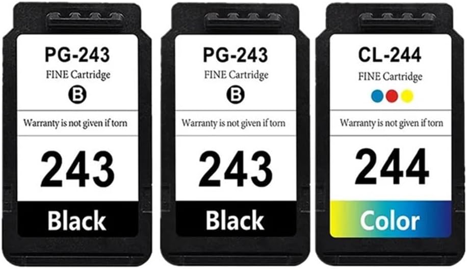 PG243 CL244 243 244 Ink Cartridge Compatible with MG2924 MG2420 MG2520 IP2820 IP2920 Printer 243XL 244XL PG243 PG243XL(2BLACK 1COLOR)