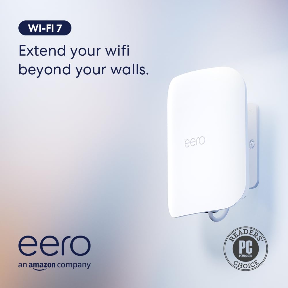 Introducing Amazon eero Outdoor 7 dual-band mesh wifi router, Weatherproof rating of IP66, Coverage up to 15,000 sq. ft. outdoors, 1-pack, Includes 30W PoE+ adapter, 2024 release