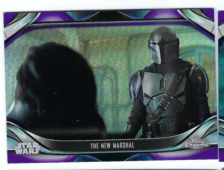 The New Marshal 2022 Topps Chrome Star Wars The Mandalorian Beskar Edition #S2-36 PURPLE REFRACTOR PARALLEL Card #21 of only 75 Made!