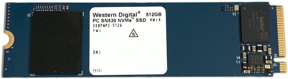 Western Digital WD 512GB SSD PC SN530 M.2 2280 PCIe Gen3 x4 NVMe SDBPNPZ-512G Solid State Drive for Dell HP Lenovo Laptop Desktop Ultrabook