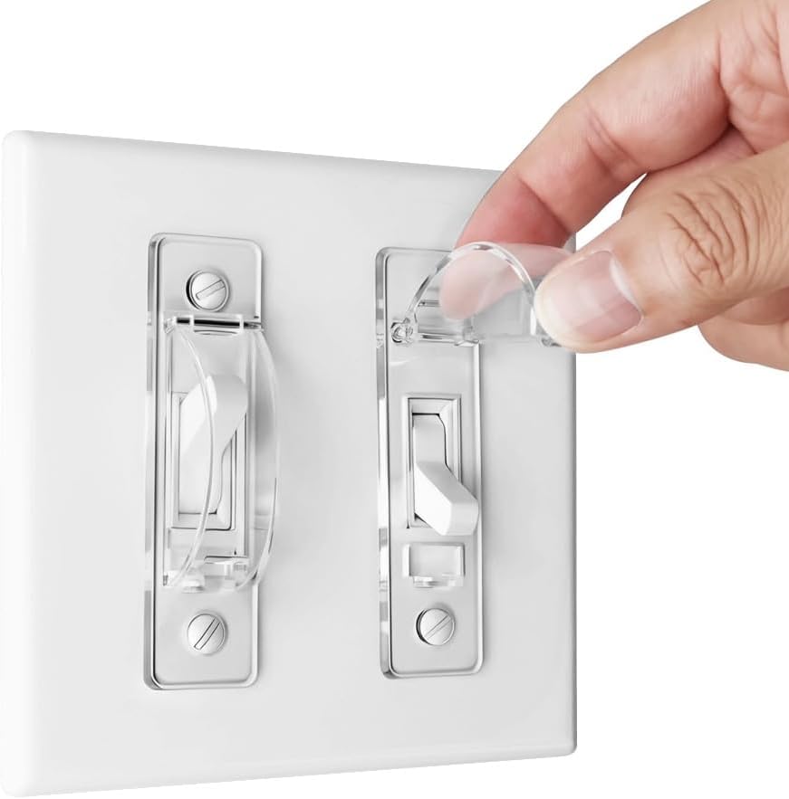 Light Switch Cover, ILIVABLE Child Proof Light Switch Guard Protects Your Lights from being Accidentally Turned On or Off by Children and Adults (Clear, 1 Pack)