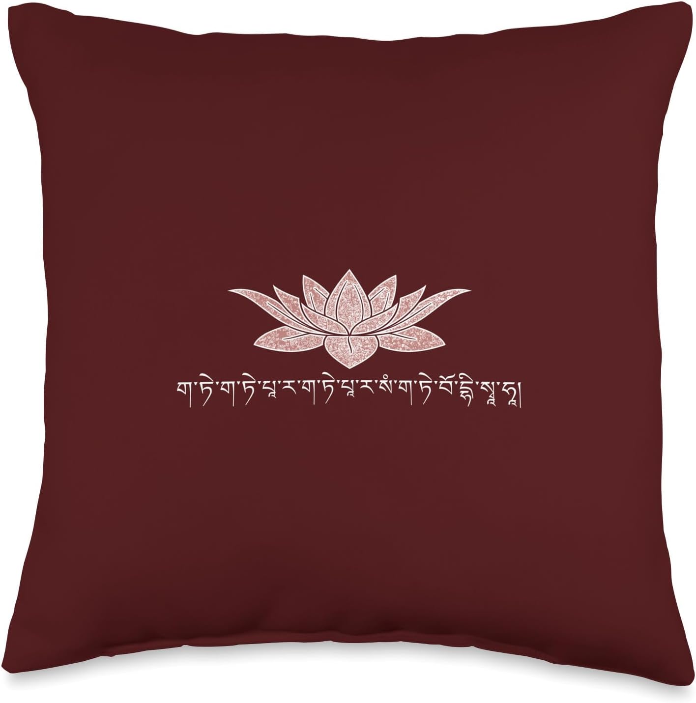 Heart Sutra Mantra in Tibetan Mahayana Buddhism Throw Pillow