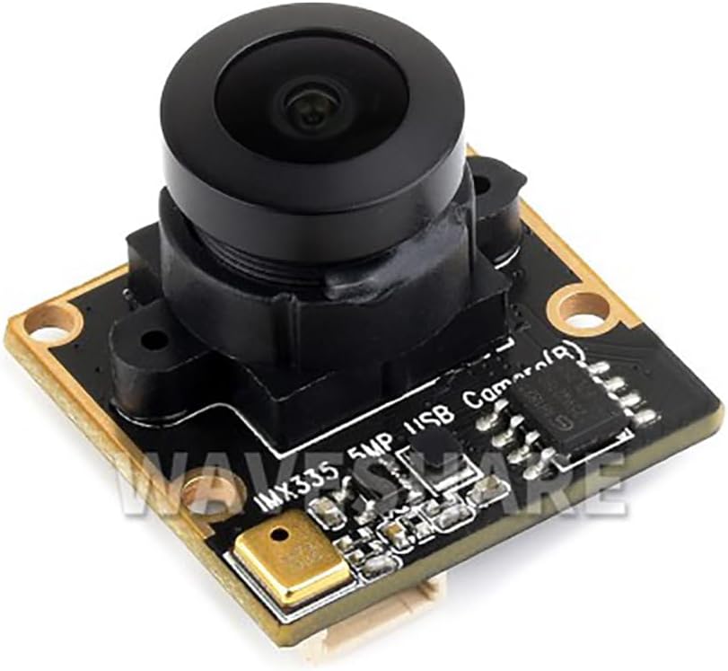 IMX335 5MP USB Camera (B) for Raspberry Pi 5/Jetson Orin Kit 2K Video Recording 175° Wide Angle Better Sensitivity in Low-Light Condition Wide Dynamic Range USB2.0 Port