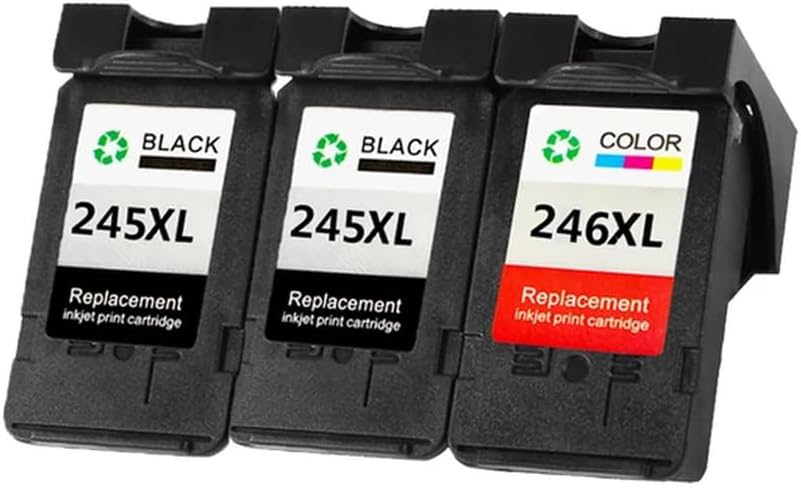 PG245 CL246 Ink Cartridges Compatible Replacement Compatible with PG245XL 245XL CL246XL Compatible with IP2820 MX492 MG2924 MX2520 Printers(2BLACK 1COLOR)