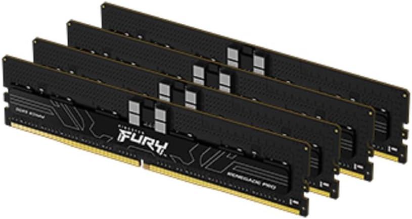 Kingston Fury Renegade Pro Expo 64GB 6400MT/s DDR5 ECC Reg CL32 DIMM (Kit of 4) Memory Overclockable ECC Registered DIMM- KF564R32RBEK4-64