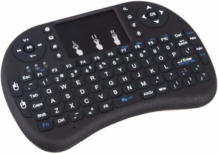 Multitools Accessories English Russian Version 2.4GHz Wireless Keyboard With Air Mouse Touchpad Remote Controller For Andriod TV Box PC RCLI8 – (Color: English Keyboard)