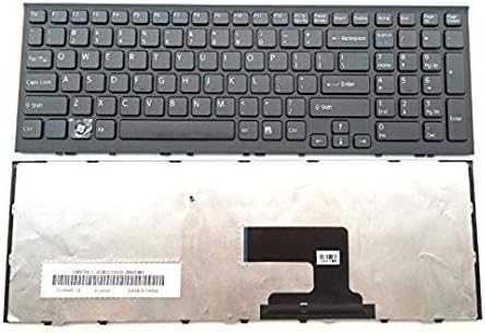 Replacement Keyboard With Frame For Sony VAIO PCG-71811L PCG-71811M PCG-71811W PCG-71911L PCG-71912L PCG71912L PCG-71913L PCG-71914L, US Layout Black Color