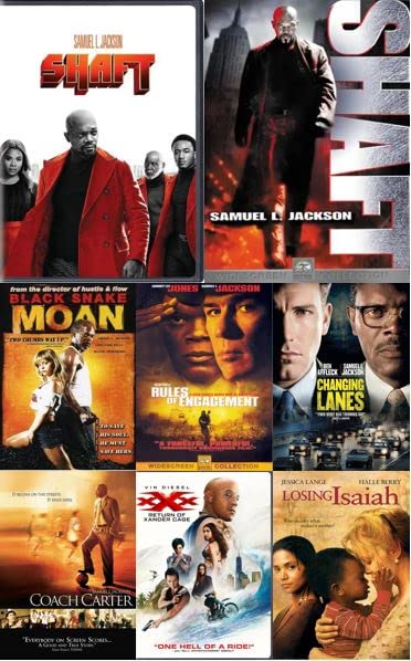 Shaft (Starring Samuel L. Jackson) Double Feature: Shaft (2000) / Shaft (2019) + 6 Bonus Movies: Black Snake Moan / Rules of Engagement / Changing Lanes / Coach Carter / XXX: Return of Xander Cage / Losing Isaiah