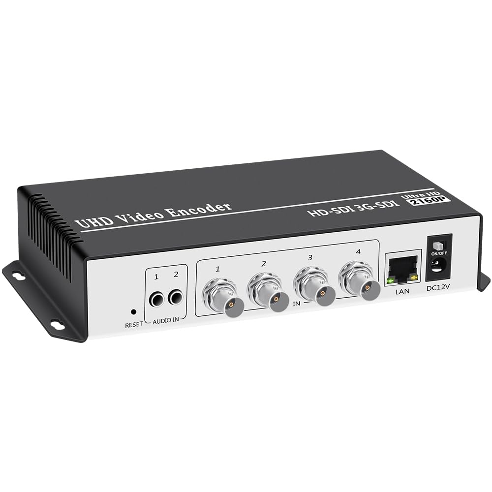 4K 4 Channels H.265 H.264 SD HD 3G SDI IP Video Streaming Encoder Live Broadcast Encoder IPTV for Capturing SDI to RTSP RTMP RTMPS SRT UDP M3U8 MP4 HLS ONVIF Streamer