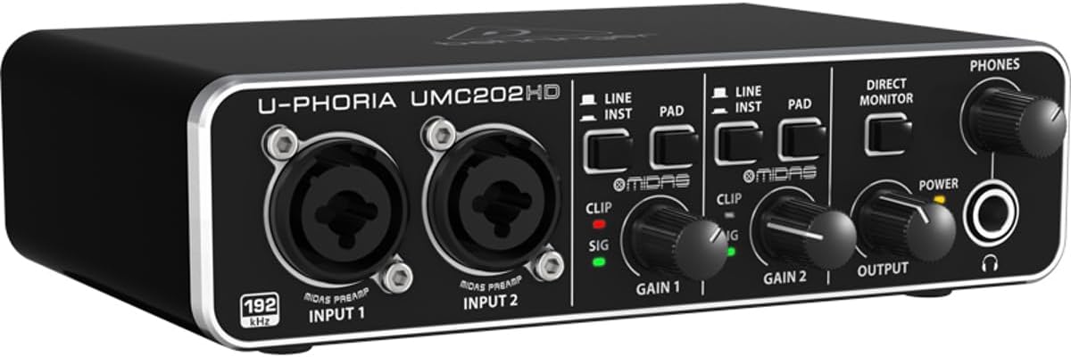 Behringer U-PHORIA UMC202HD – USB 2.0 Audio Interface