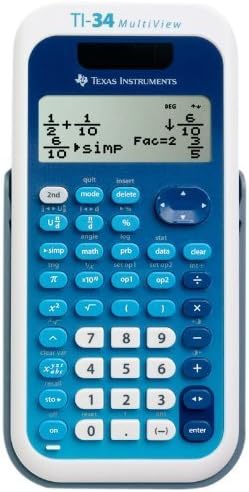 Texas Instruments TI-34 MultiView Scientific Calculator – Blue/White