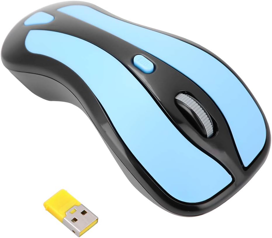 Zerone 2-in -1 Gyration Air Mouse, Mini 2.4G Gyro Mouse Maximum 1600 DPI Optical Mice with USB Nano Receiver for PC Laptop Smart TV/Box(Blue+Black)