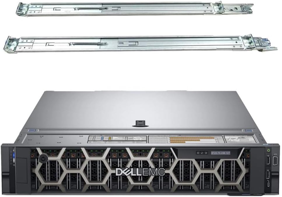 Dell PowerEdge R740 2U Rack Server, Dual Xeon 6130 2.10 GHz, 512GB DDR4 Memory, 15.36TB Enterprise SSD Storage, RAID, Dual Power, iDRAC, Rail Kit (Renewed)