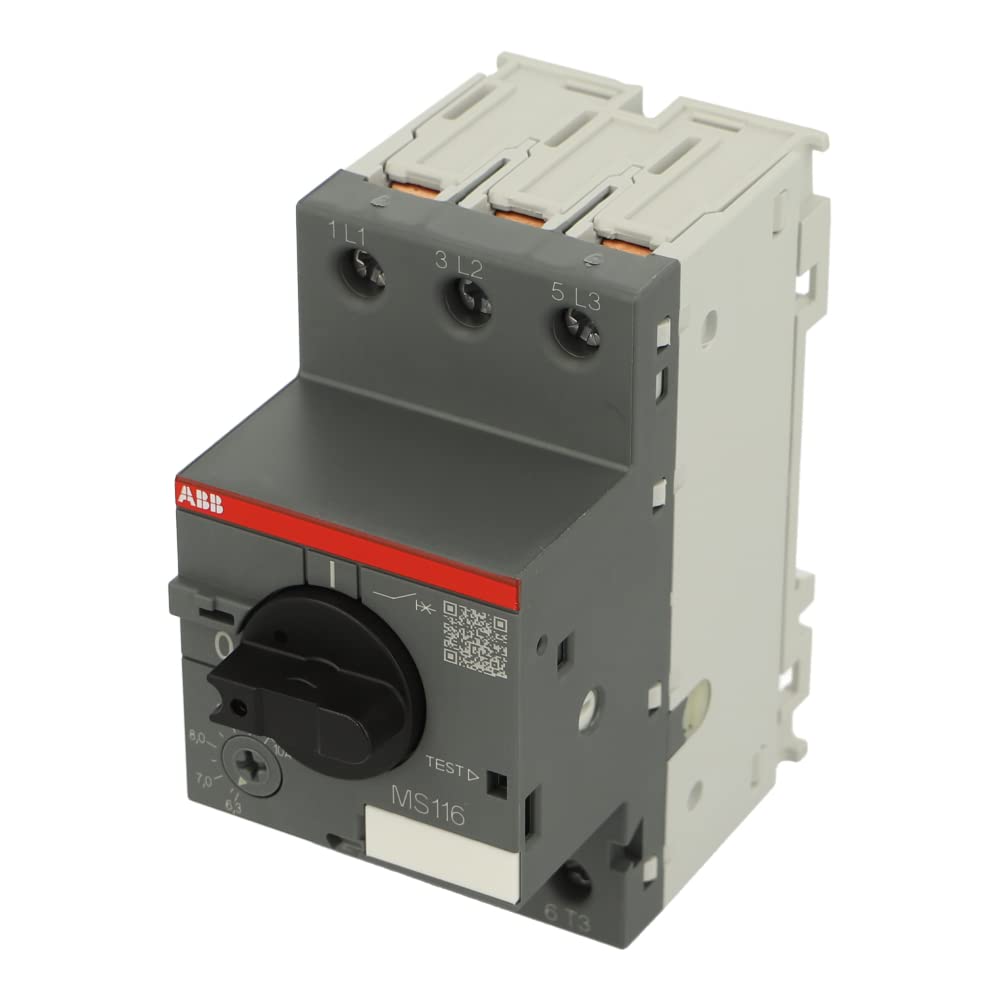 MS116-10.0 | 1SAM250000R1010 | MS116-10 | ABB 1SAM250000R1010 MS116-10 Man Motor Starter (6.3-10A), 690V AC/440V DC