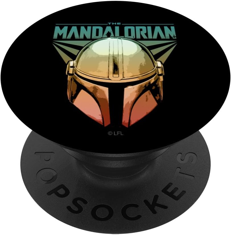 Star Wars The Mandalorian Gradient Beskar Helmet PopSockets Standard PopGrip