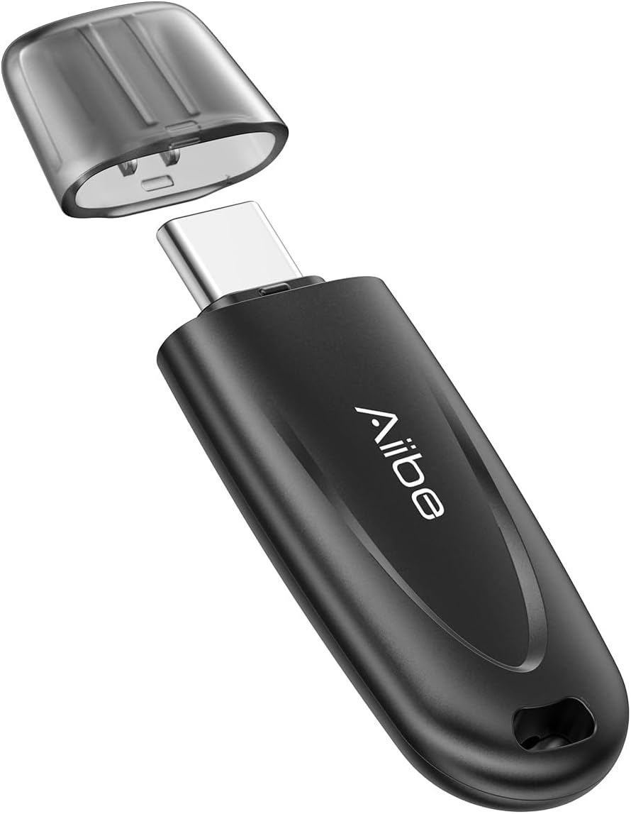 Aiibe 128GB USB C Flash Drive USB 3.2 Type C Flash Drive Up to 450MB/s USB Storage Flash Drive Portable USB C Thumb Drive Slim USB C Memory Stick for USB-C Laptop Mac Smartphone Tablet iPhone 16