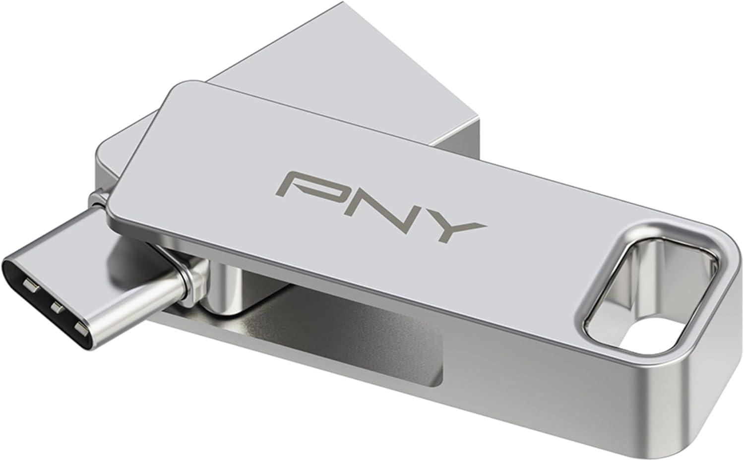 PNY 64GB Duo Link USB 3.2 Type-C Dual Flash Drive for Android Devices and Computers – External Mobile Storage for Photos, Videos, and More – 200MB/s