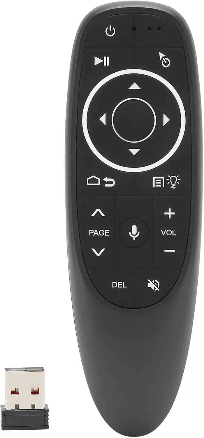 Air Mouse Voice Remote Control, Bluetooth TV Remote Control with IR Learning, Built in 6 Axes Gyroscope, Plug and Play, for Android TV Box/PC/Smart TV/Projector(G10S )