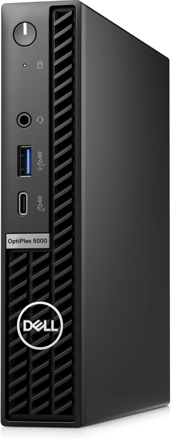 Dell OptiPlex 5000 Desktop Computer Micro PC (MFF) – Intel Core i5 12th Gen i5-12500T (6 Core) 2 GHz 16 GB RAM DDR4-256GB M.2 PCIe SSD WiFi 6E AX211 Win 11 PRO Black (Renewed)