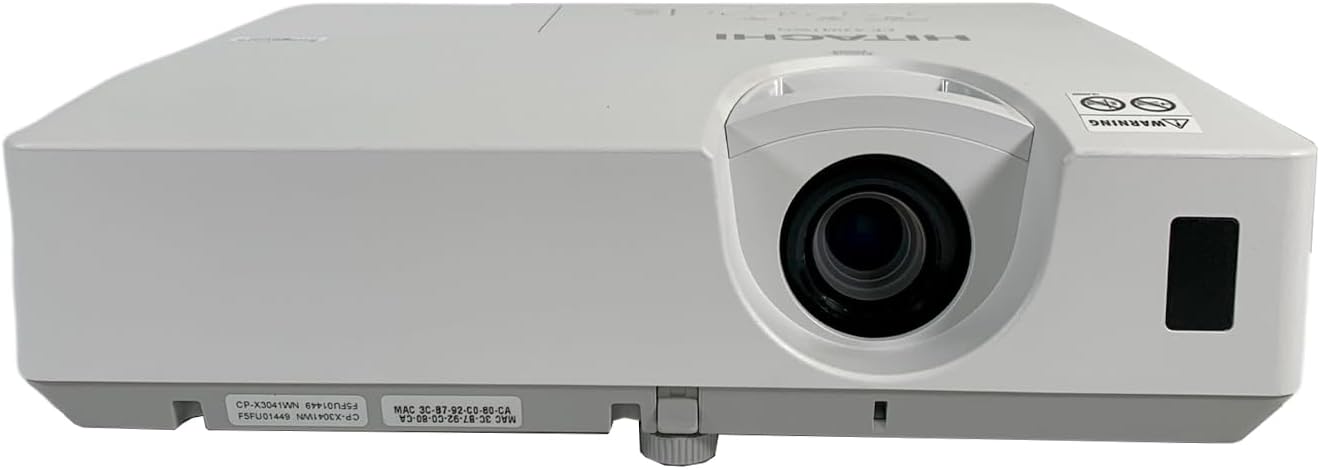 Hitachi CP-X3041WN 3LCD Projector 3200 ANSI HD 1080p LAN HDMI, Bundle: HDMI Cable, Remote Control, Power Cable (Renewed)