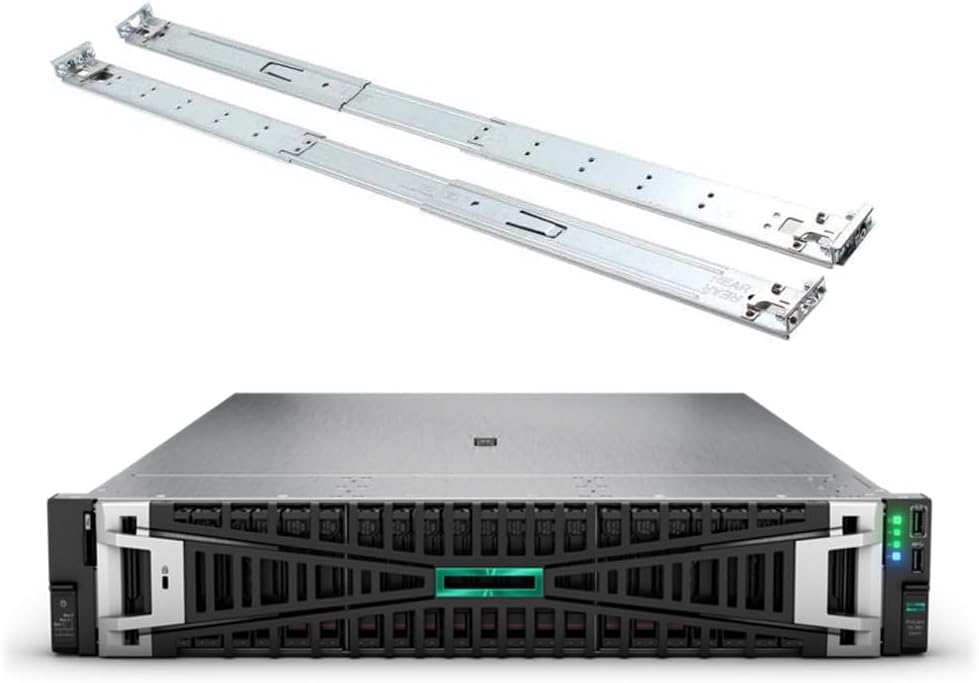 HPE ProLiant DL380 Gen11 2U Rack Server Bundle with Dual Xeon 6430 32-Core 2.1GHz, 512GB DDR5 Memory, 15.36TB Enterprise SATA SSD, RAID, Dual Power, iLO, Rail Kit and Windows Server 2022 Standard