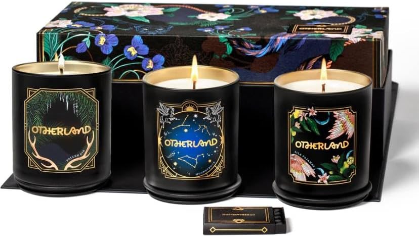 Otherland Gilded Holiday Candle Set – Fallen Fir, Moonstruck and Silk Pajamas